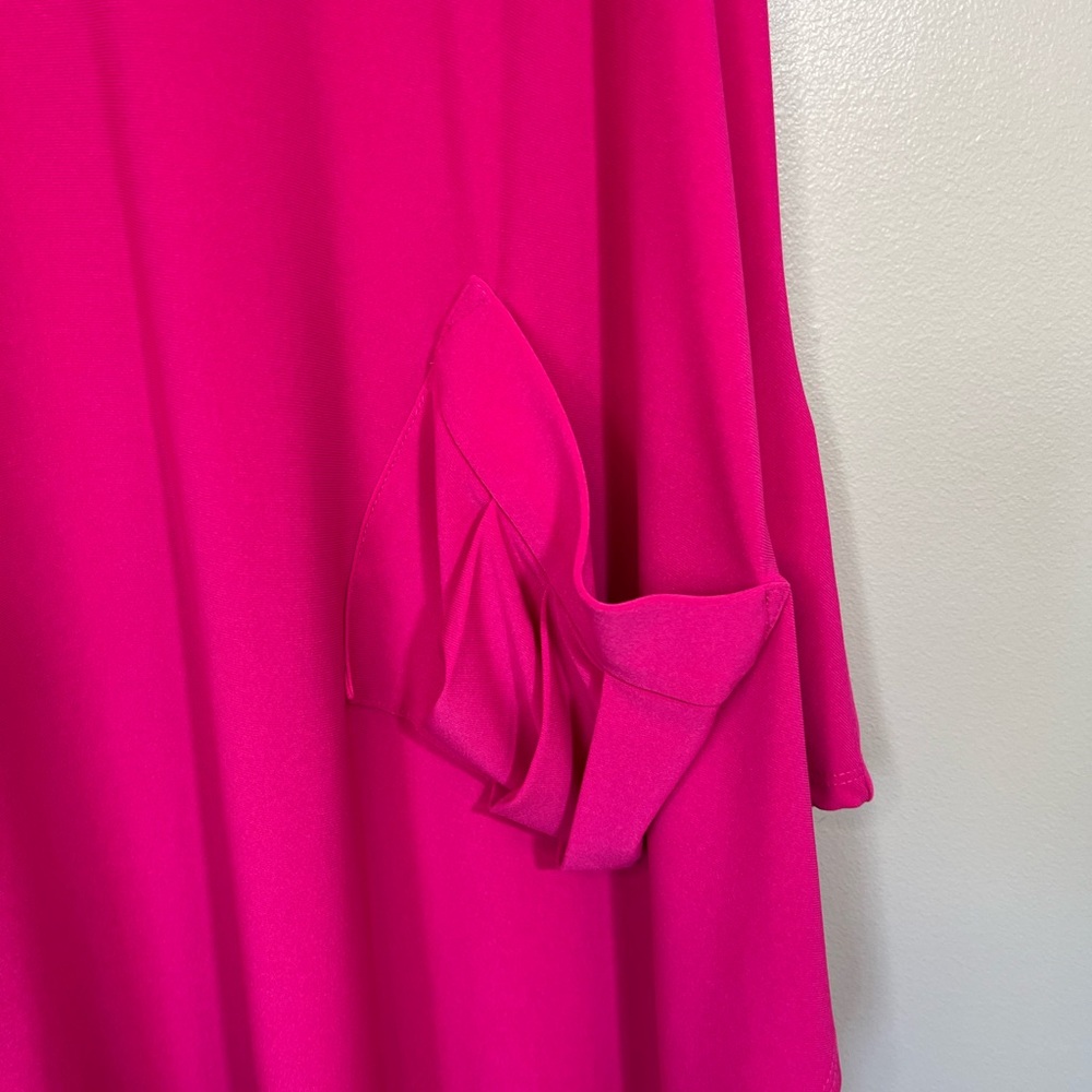 Joseph Ribkoff Fuschia Pink A-Line Swing Sleeveless Mini Dress Women’s Medium - Picture 2 of 9